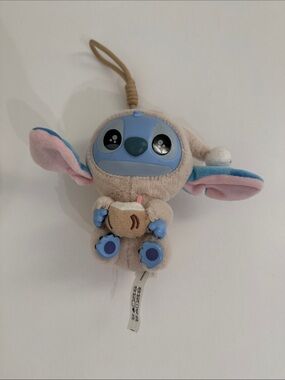 Disney Miniso Stitch Eat Something Before Sleep Keychain Plush